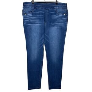 Democracy AB Solution High Rise Straight Leg Demin Jeans Medium Wash Size 16